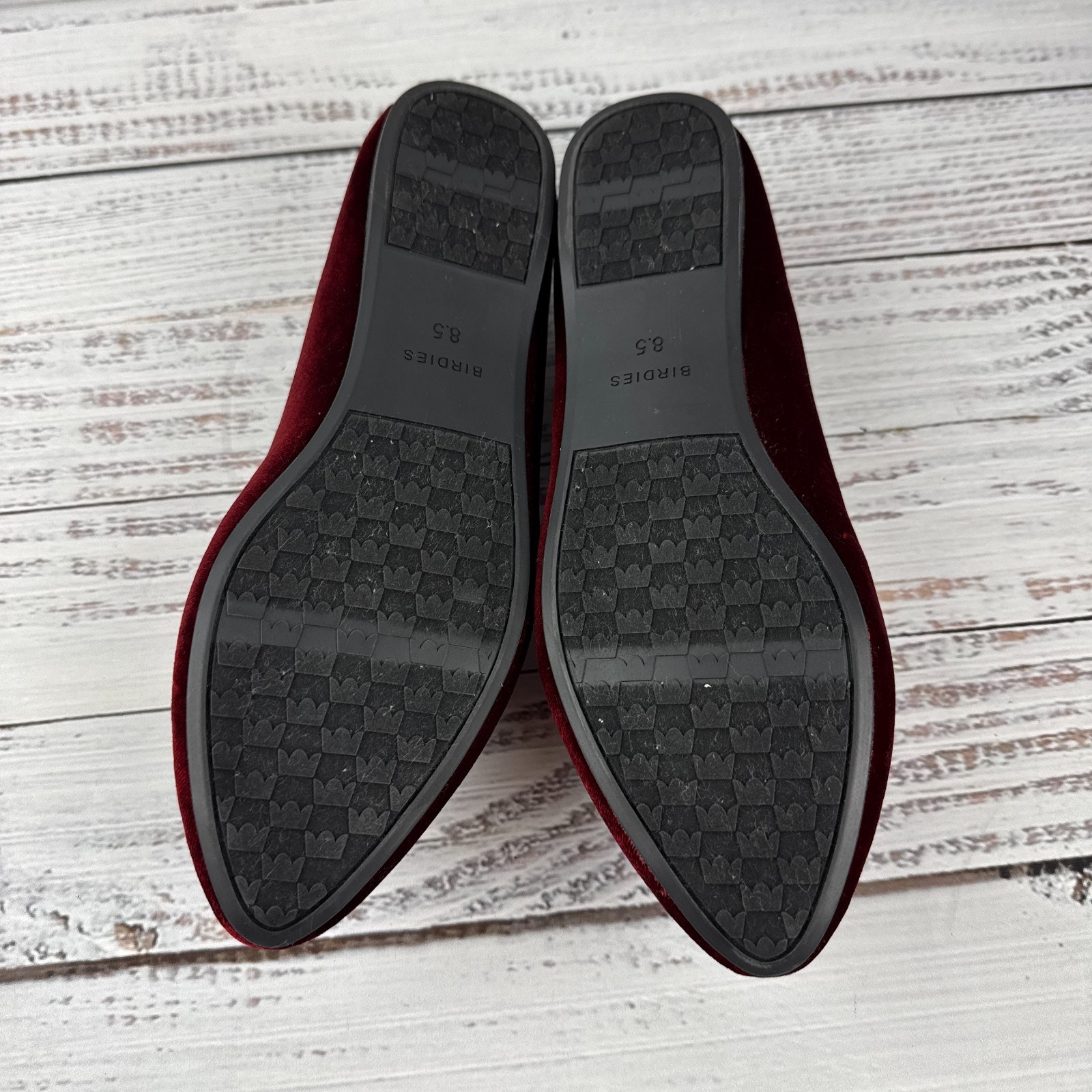 Birdies The Heron Womens 8.5 Slip On Flats Garnet Red Velvet — image 7 of 8